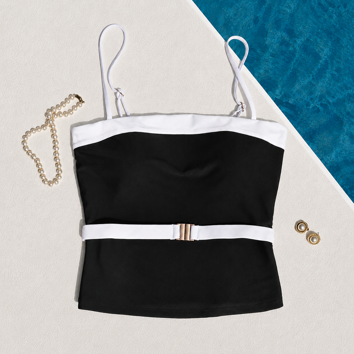 Sierra Top & Capri Skirt Set – Black